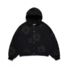 Bawełniana bluza z kapturem „Cotton Wreath Hoodie” – czarna