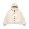 Bawełniana bluza z kapturem „Cotton Wreath” w kolorze owsianym
