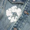 Bawełniana kurtka Denim „Cotton Wreath” w jasnym odcieniu