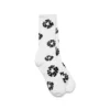 Bawełniane skarpetki z motywem Cotton Wreath, białe