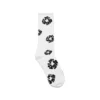 Bawełniane skarpetki z motywem Cotton Wreath, białe