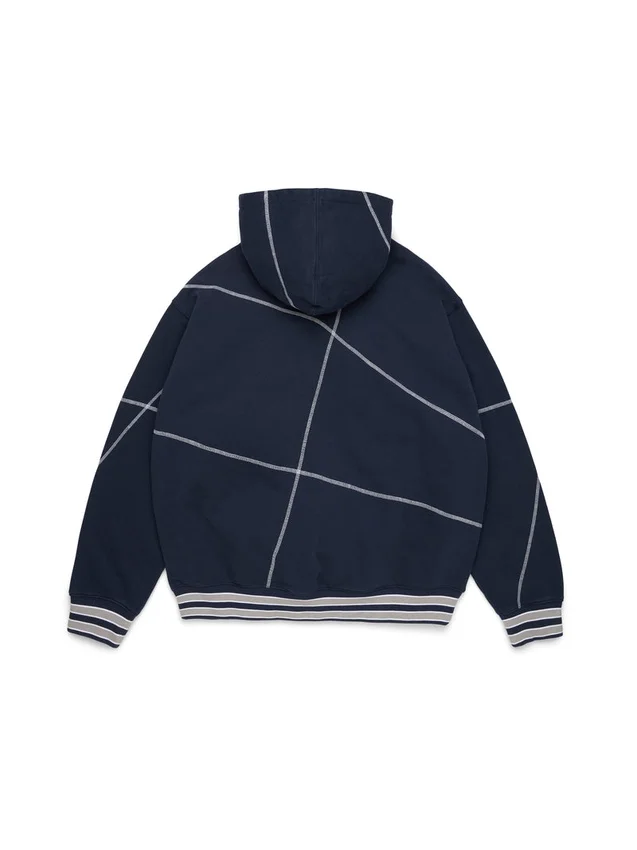 Bluza z kapturem DT Virginia z szwem overlockowym, granatowa