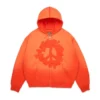 Bluza z kapturem i zamkiem „Peace Wreath Knockout” w kolorze pomarańczowym