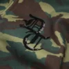 Bluza z kapturem i zamkiem, z cekinowymi wstawkami na rękawach, wzór kamuflażu