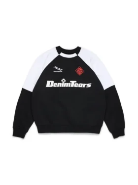 Bluza z okrągłym dekoltem DT Sport z kolorowymi wstawkami – czarna