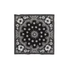 Cotton Wreath bandana w wzór paisley z motywem wieńca, czarna