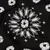 Cotton Wreath bandana w wzór paisley z motywem wieńca, czarna