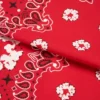 Cotton Wreath bandana w wzór paisley z motywem wieńca, czerwona