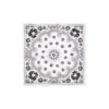 Cotton Wreath bandana with Paisley pattern and a wreath, white