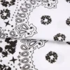 Cotton Wreath bandana with Paisley pattern and a wreath, white