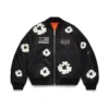 Cotton Wreath bomberka MA-1 z motywem wianka, czarna