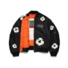 Cotton Wreath bomberka MA-1 z motywem wianka, czarna