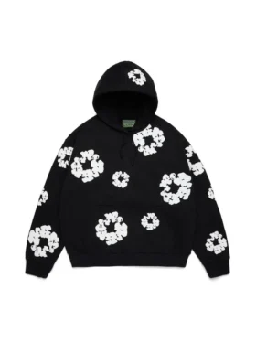 Cotton Wreath Hoodie – czarna