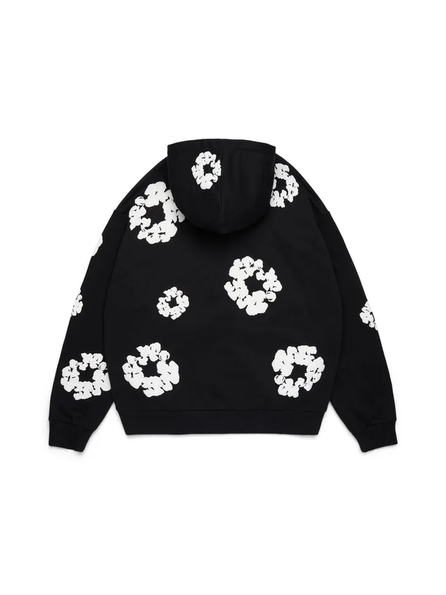 Cotton Wreath Hoodie – czarna