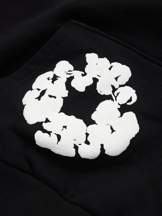 Cotton Wreath Hoodie – czarna