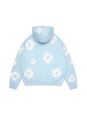 Cotton Wreath Hoodie w kolorze pudrowego błękitu