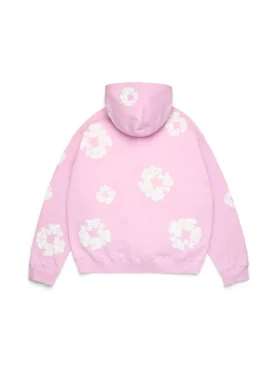 Cotton Wreath Hoodie w kolorze pudrowego różu