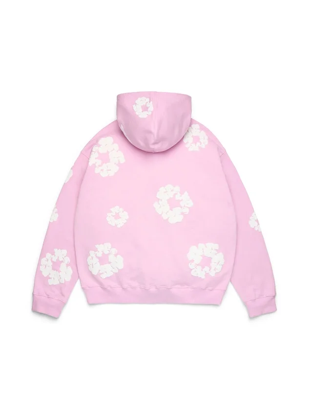 Cotton Wreath Hoodie w kolorze pudrowego różu