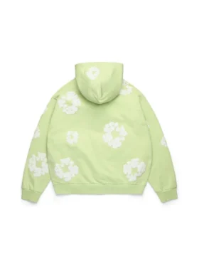 Cotton Wreath Hoodie z kapturem i zamkiem błyskawicznym w kolorze miętowym