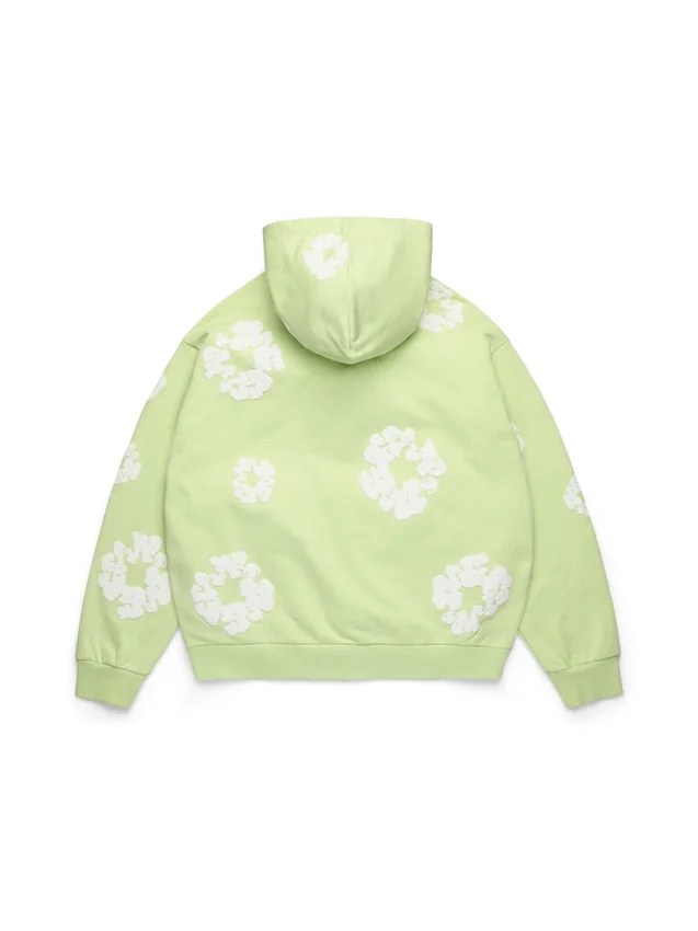 Cotton Wreath Hoodie z kapturem i zamkiem błyskawicznym w kolorze miętowym