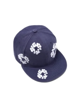 Cotton Wreath New Era 59FIFTY z płótna bawełnianego z motywem wianka, kolor indygo