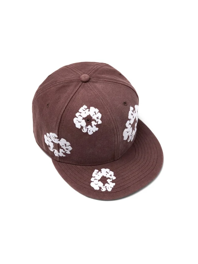 Cotton Wreath New Era 59FIFTY z płótna bawełnianego z motywem wianków, kolor brązowy