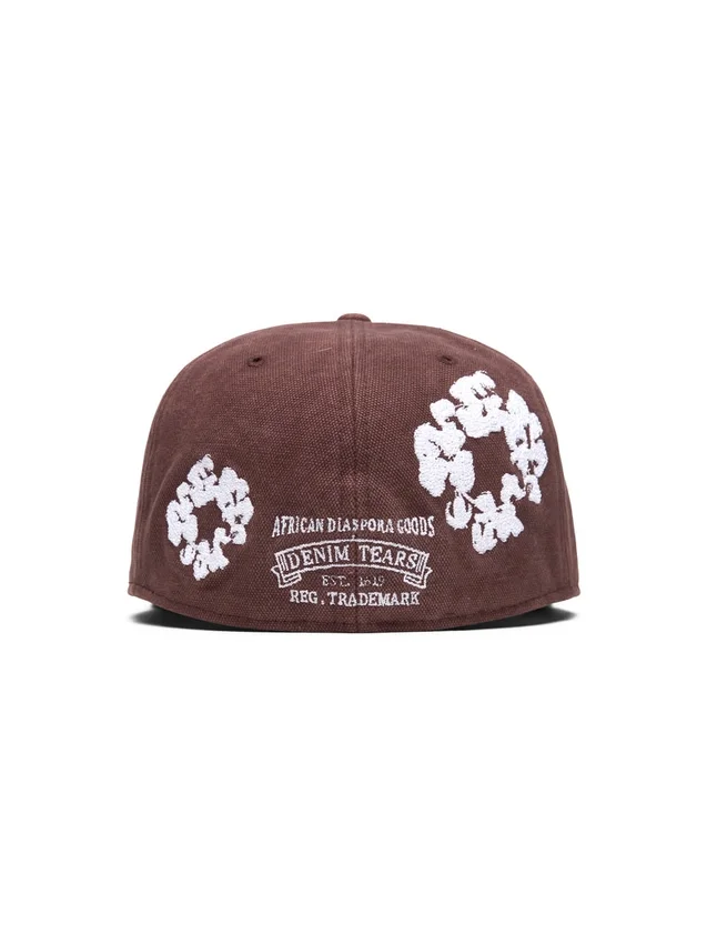 Cotton Wreath New Era 59FIFTY z płótna bawełnianego z motywem wianków, kolor brązowy