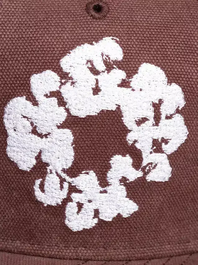 Cotton Wreath New Era 59FIFTY z płótna bawełnianego z motywem wianków, kolor brązowy