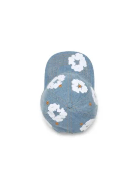 Cotton Wreath, surowy Denim, motyw wianka, jasne wykończenie