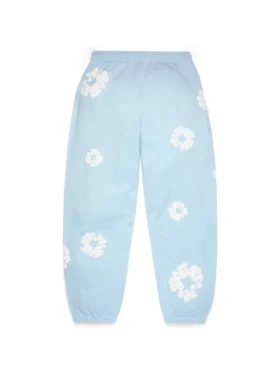 Cotton Wreath Sweatpant w kolorze pudrowego błękitu