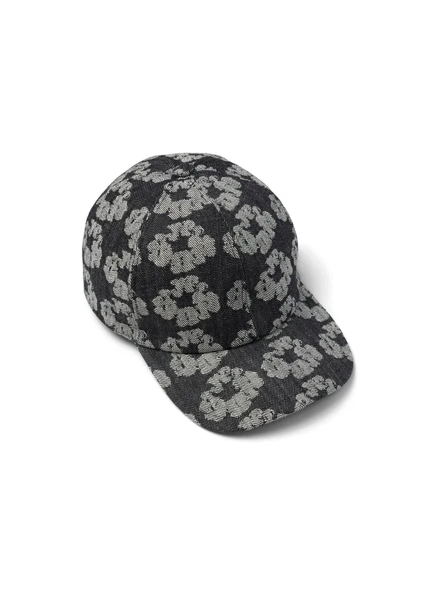Czapka Denim z motywem wianka w stylu „Washed Black”