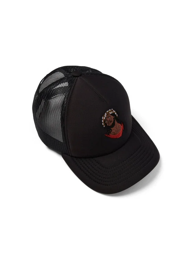 Czapka typu trucker z bawełnianym motywem korony
