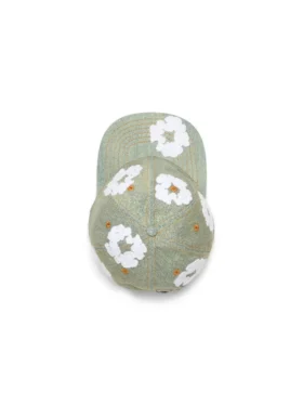Czapka z surowego Denimu „Cotton Wreath” – wersja „Dirty Wash”