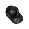 Czapka z surowego Denimu z motywem „Cotton Wreath” w kolorze „Washed Indigo”