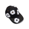 Czapka z surowego Denimu z motywem „Cotton Wreath” – wybarwiona na kolor indygo