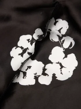 Czarna chustka „Cotton Wreath”