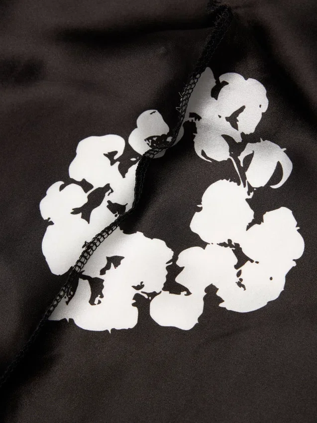 Czarna chustka „Cotton Wreath”