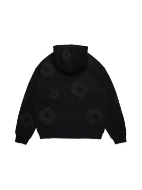 Czarna Cotton Wreath Hoodie