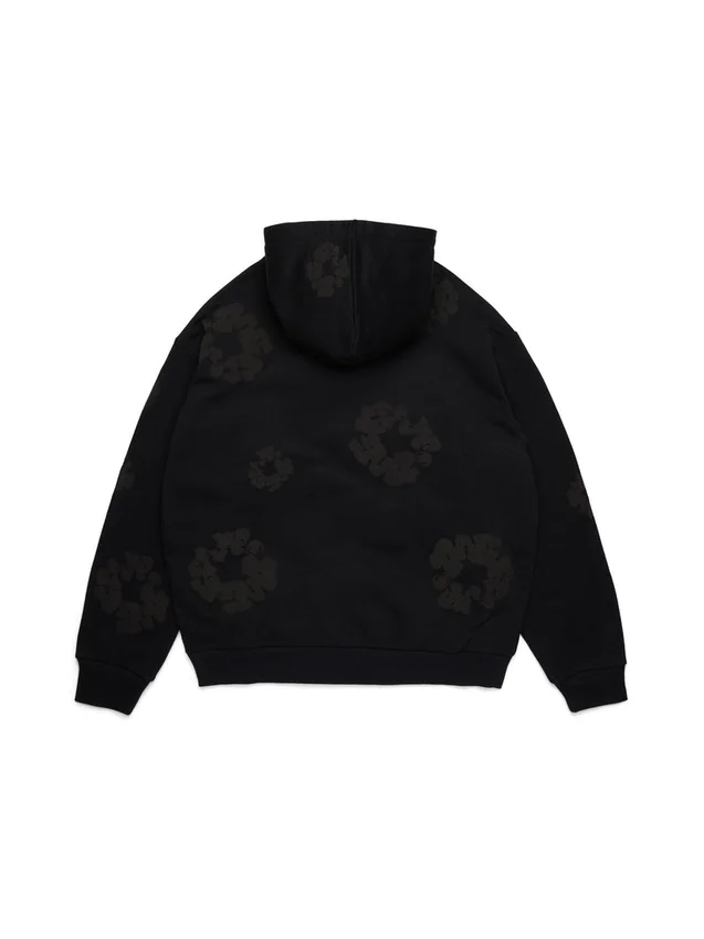 Czarna Cotton Wreath Hoodie