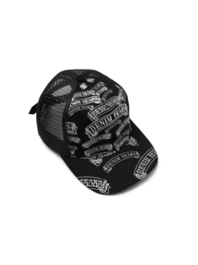 Czarna czapka typu trucker z nadrukiem „DT Stamp Pattern”
