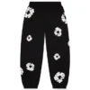 Czarne Cotton Wreath Sweatpants