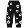 Czarne Cotton Wreath Sweatpants