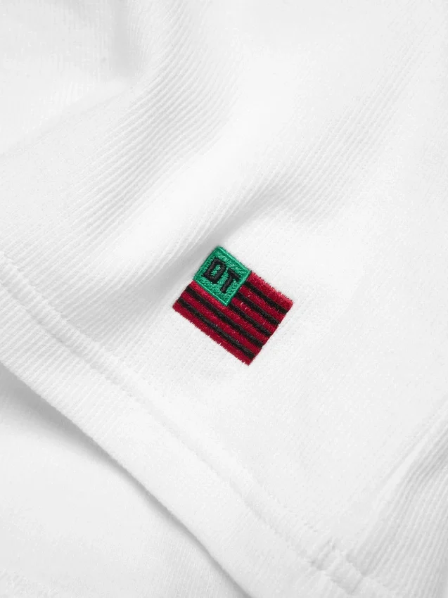 DT Flag – zestaw 3 sztuk koszulek bez rękawów z prążkowanego materiału, białe
