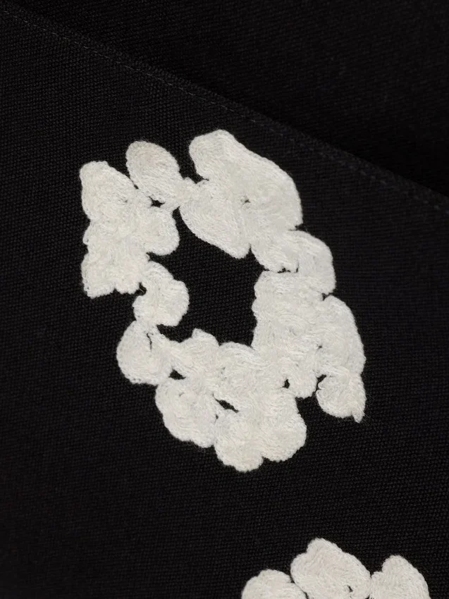Duża torba płócienna z motywem „Cotton Wreath”