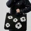 Duża torba płócienna z motywem „Cotton Wreath”