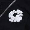 Dziecięca bluza z kapturem i zamkiem „Cotton Wreath Hoodie”, czarna