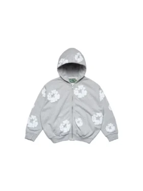 Dziecięca Cotton Wreath Hoodie – szara