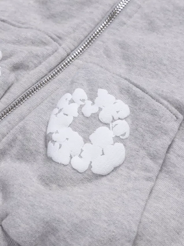 Dziecięca Cotton Wreath Hoodie – szara