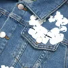 Dziecięca kurtka Denim z motywem Cotton Wreath w kolorze jasnego indygo