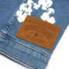 Dziecięca kurtka Denim z motywem Cotton Wreath w kolorze jasnego indygo